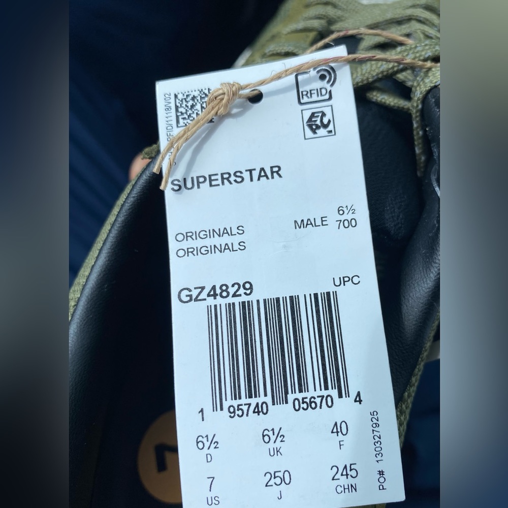 ❌SOLD❌ Adidas [7] Superstar Men's Focus Olive & White Sneakers GZ4829 - Picture 7 of 7